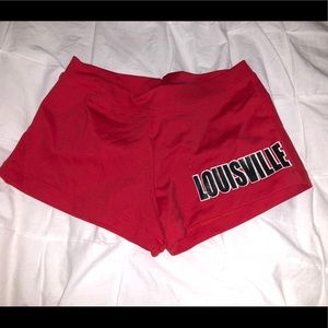 Louisville cheer red spandex